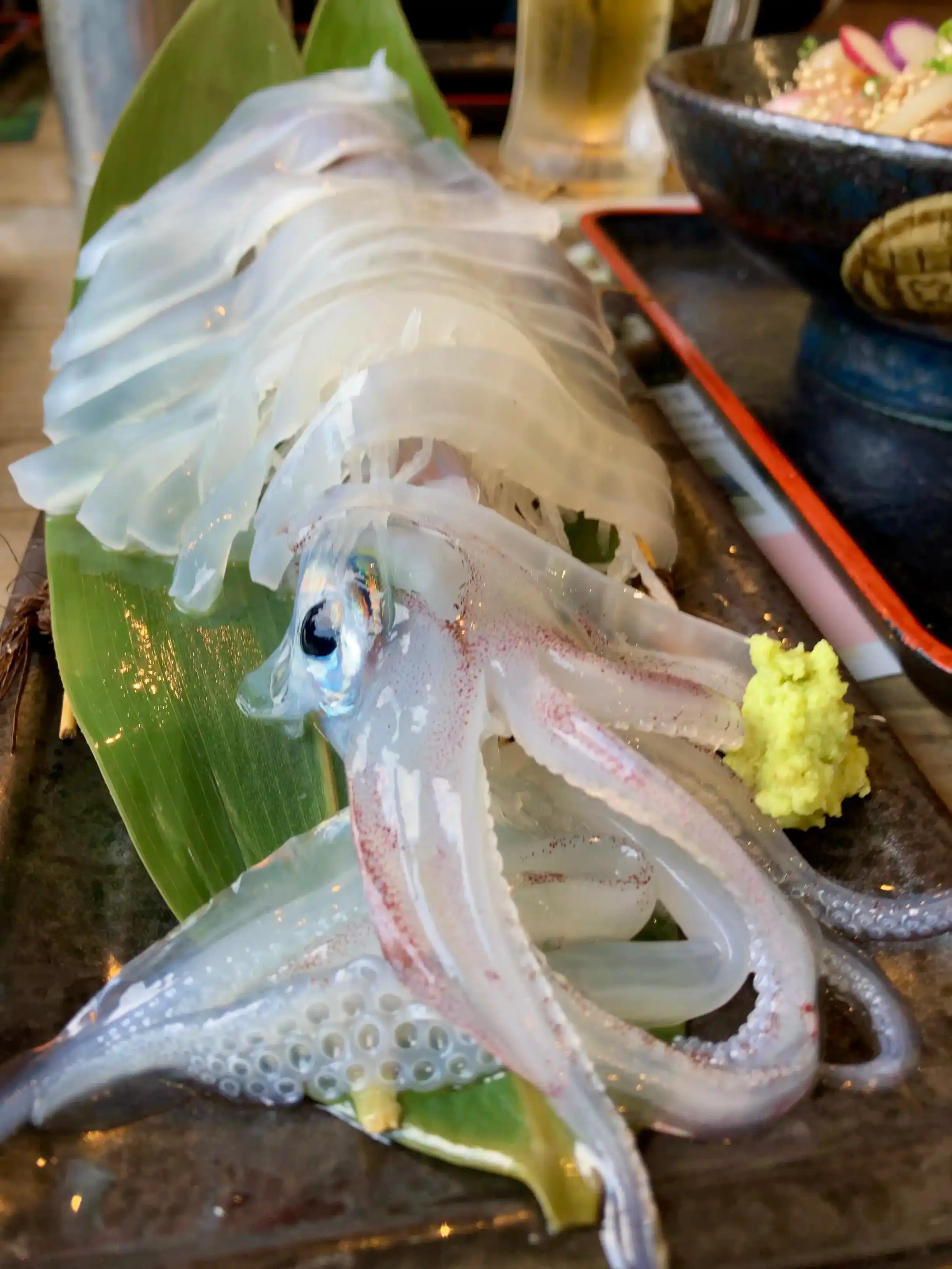 須佐「梅乃葉」のイカ料理